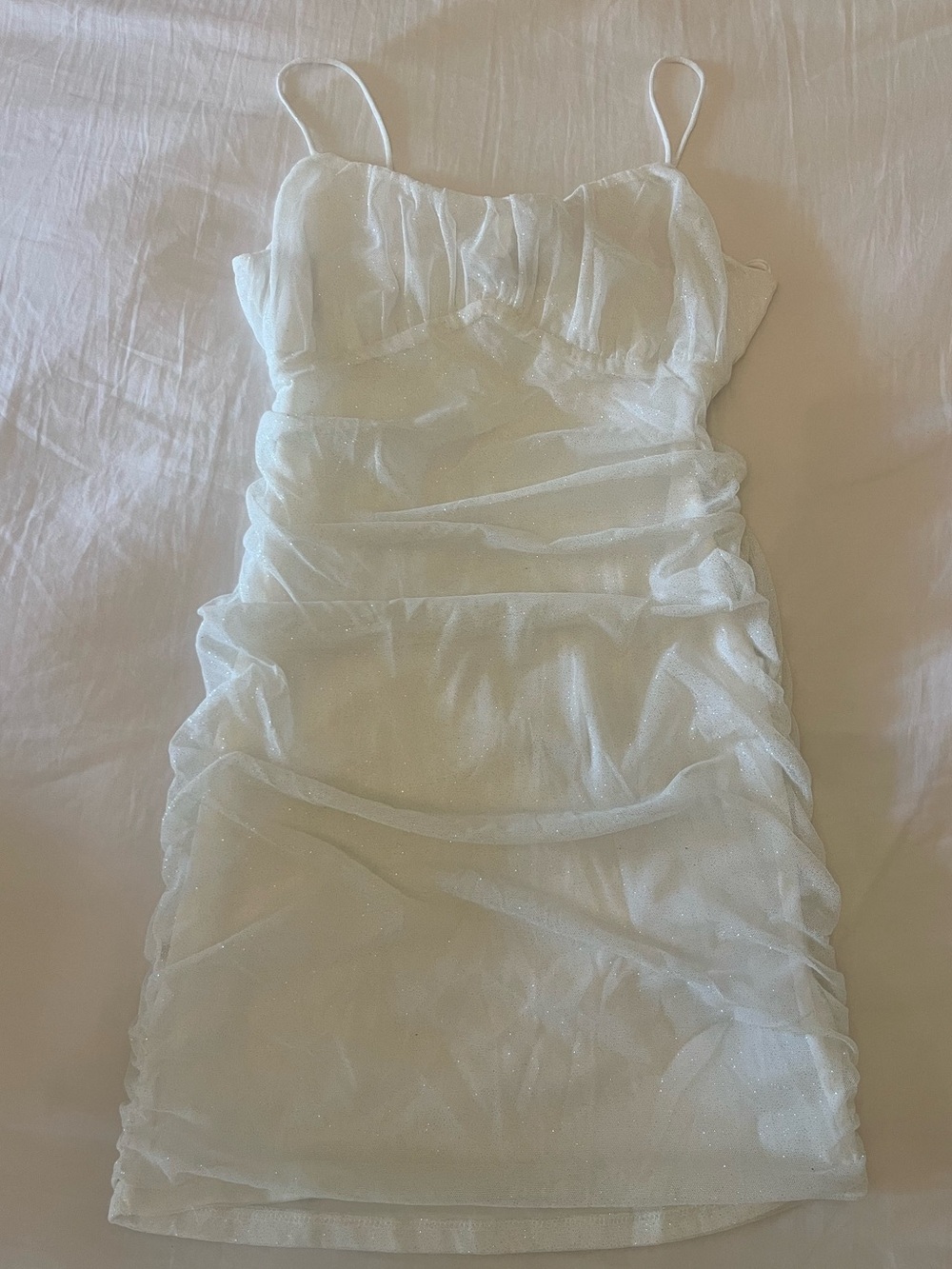 Windsor White Mini Dress with Shimmer